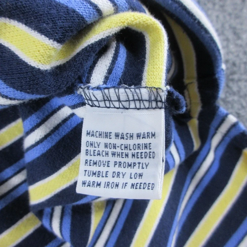 Polo Ralph Lauren Polo Shirt Mens L Blue Striped Short Sleeve Pony Logo Knit